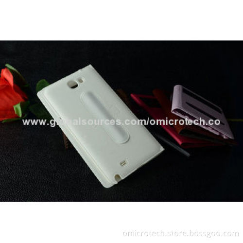 Leather Mobile Case for Samsung Note 2, OEM Orders Welcomed